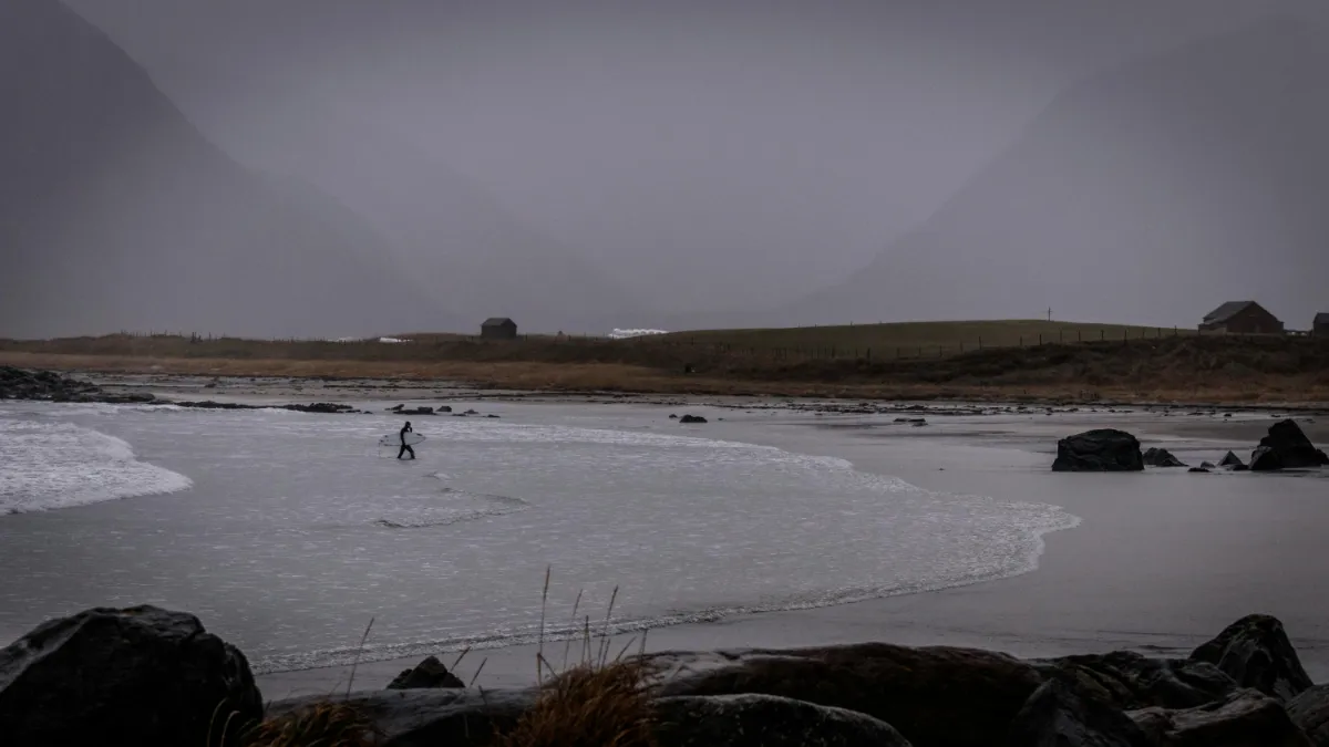Arktisches Surfen