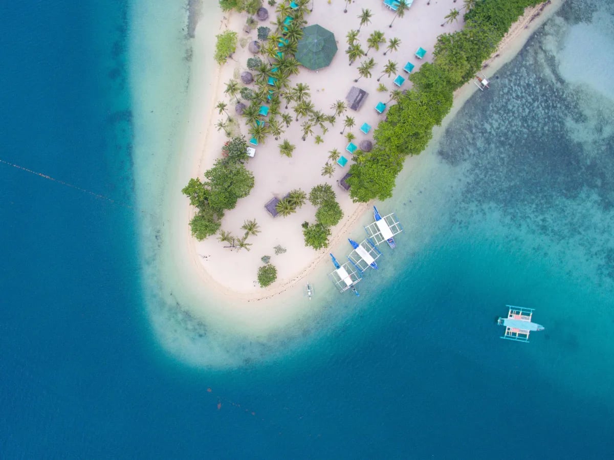 Landschaft von Philippinen während der optimalen Reisezeit