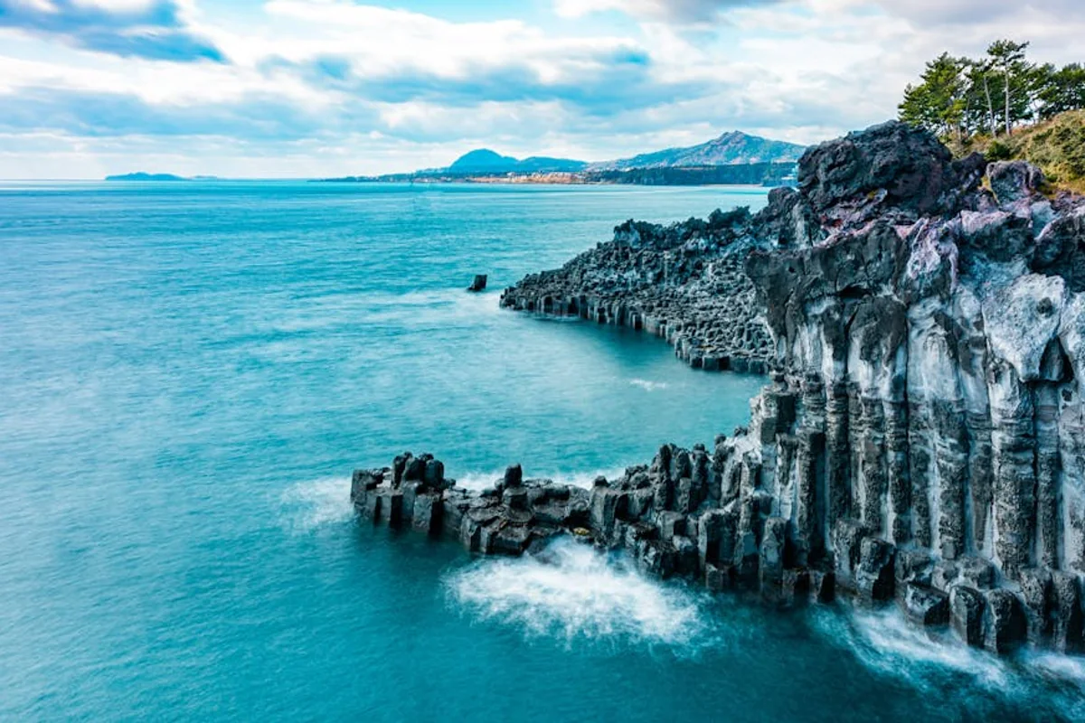 Landschaft von Südkorea während der optimalen Reisezeit